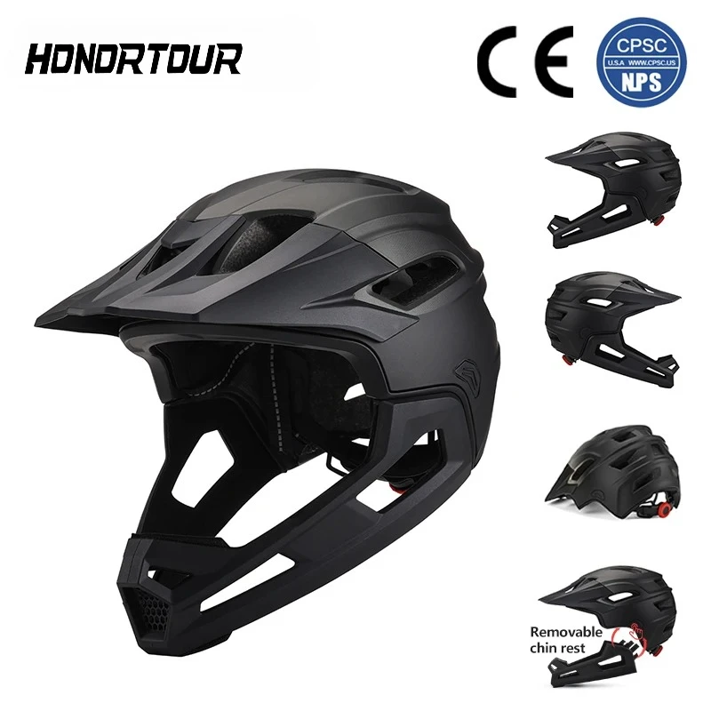 Mountain Biking Helmet Full Face - Eastinear Adult Mtb helmet Bicycle Full