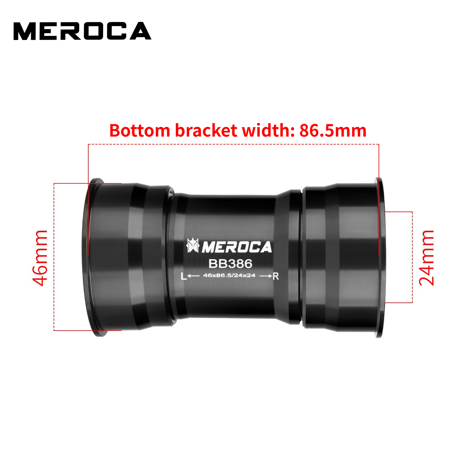 MEROCA bb386 24mm bottom brack - Bottom Bracket Press のレビューと価格
