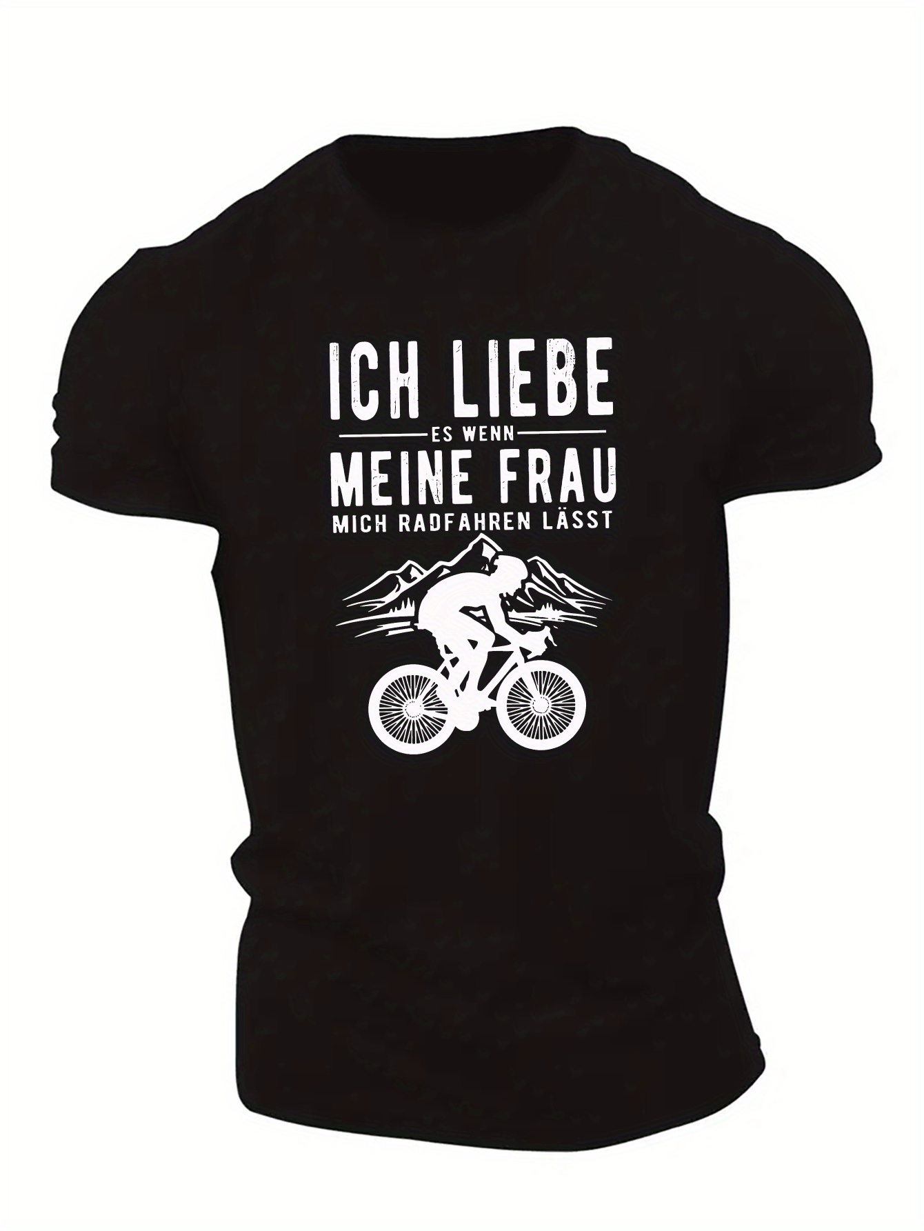 Men's Casual Crew Neck T-Shirt - Mountain Biking Quotes Short のレビューと価格