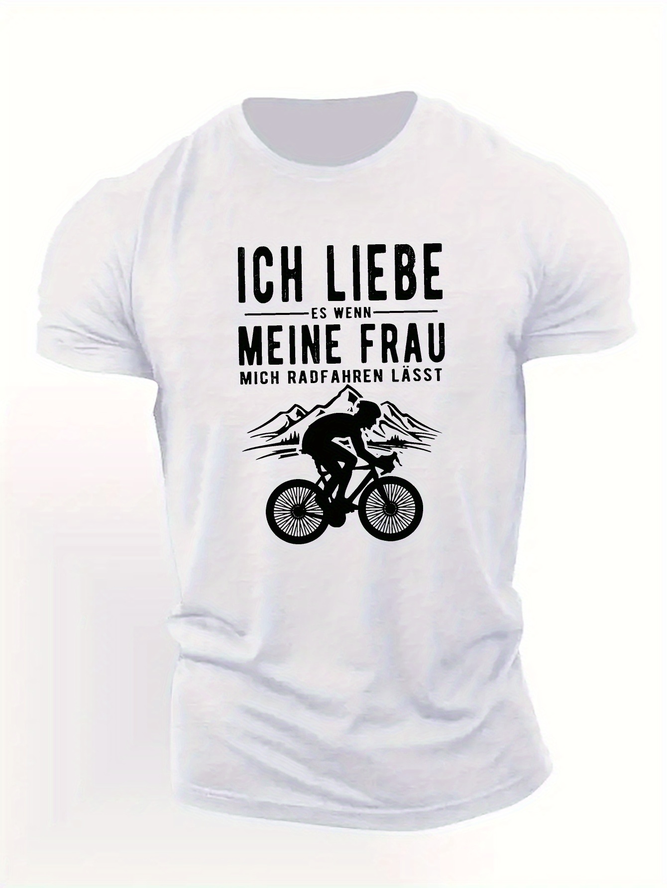 Men's Casual Crew Neck T-Shirt - Mountain Biking Quotes Short のレビューと価格