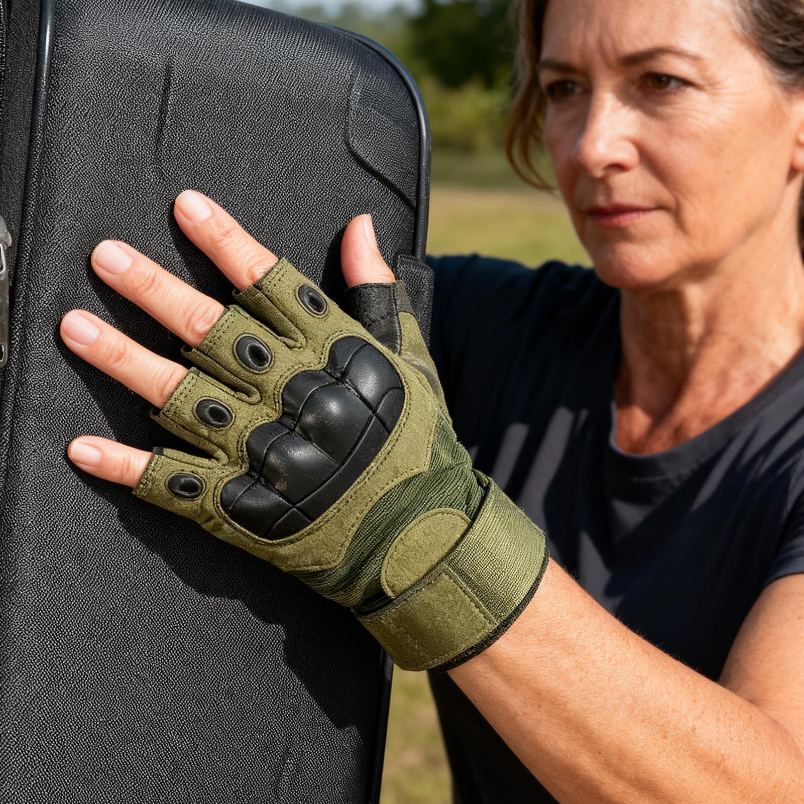 Bike Gloves Half Finger Shock  - Mountain Biking For Fitness のレビューと価格