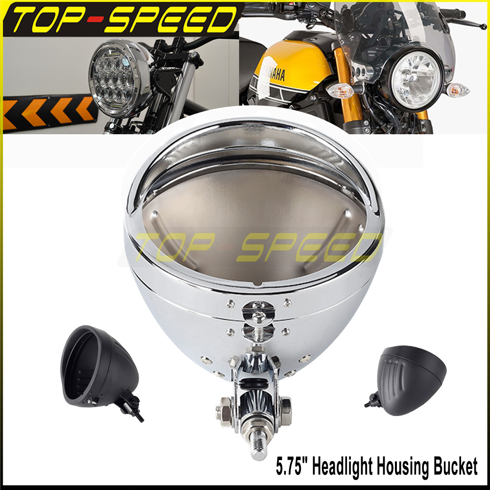 Black/Chrome Motorcycle Headla - Mountain Biking Denver のレビューと価格